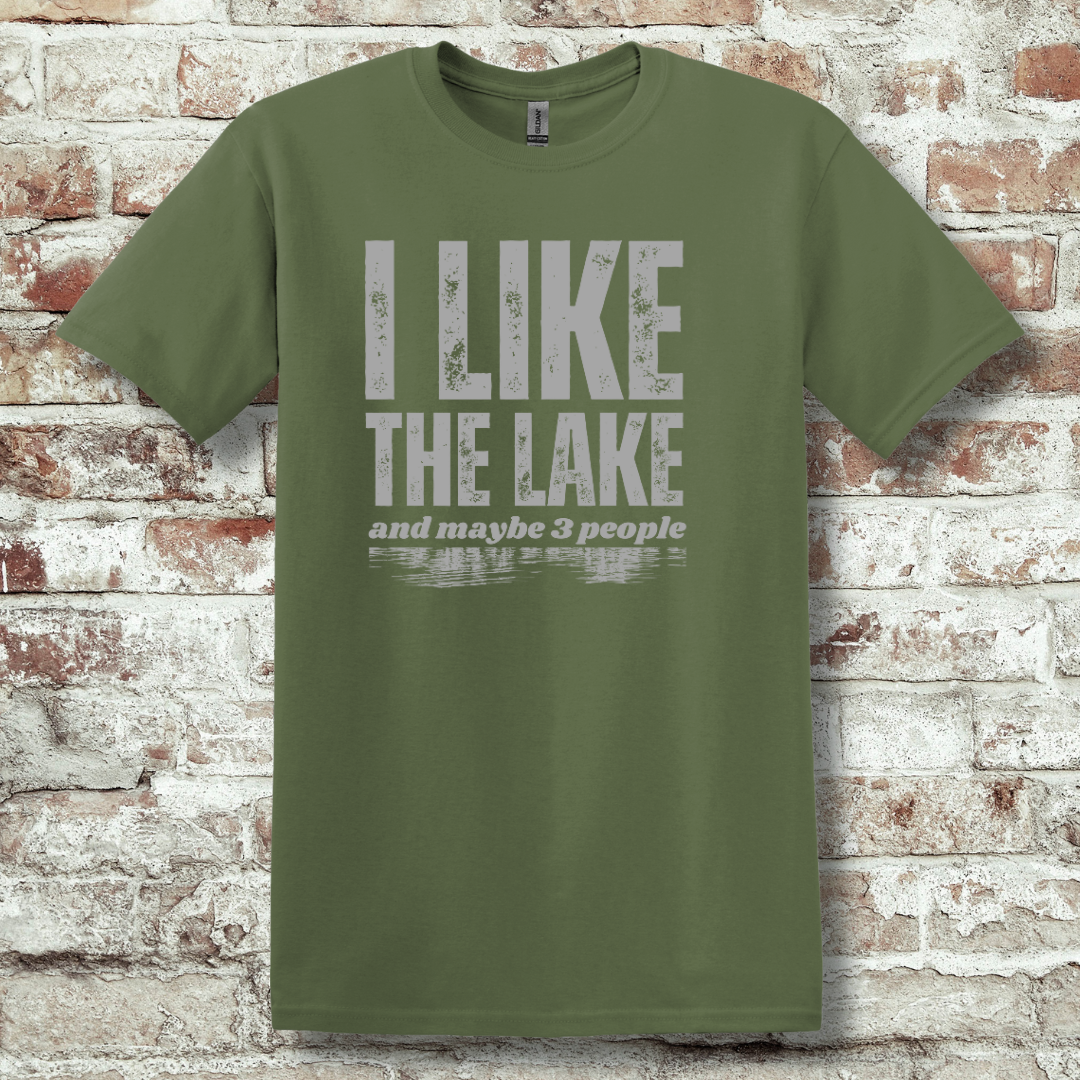This is image of  I Like the Lake T-Shirt version 10