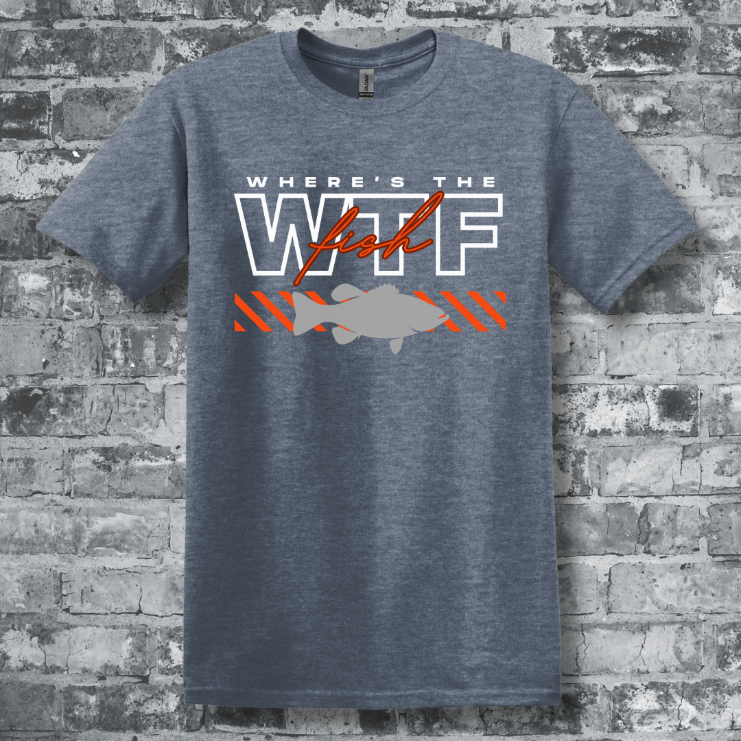This is image of  WTF Where's the Fish T-Shirt version 5