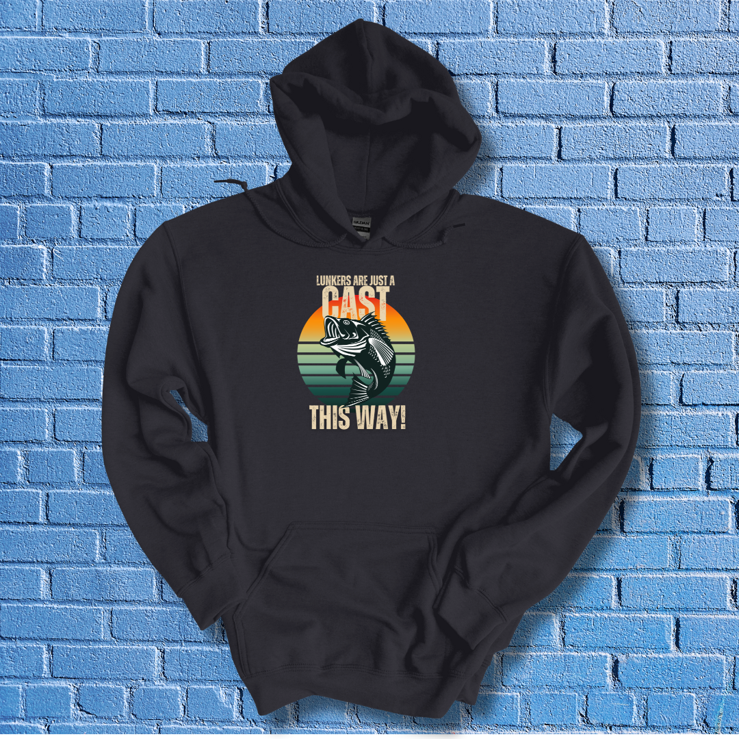 This is image of  Lunkers are Just a Cast This Way Long-Sleeve Hoodie version 3