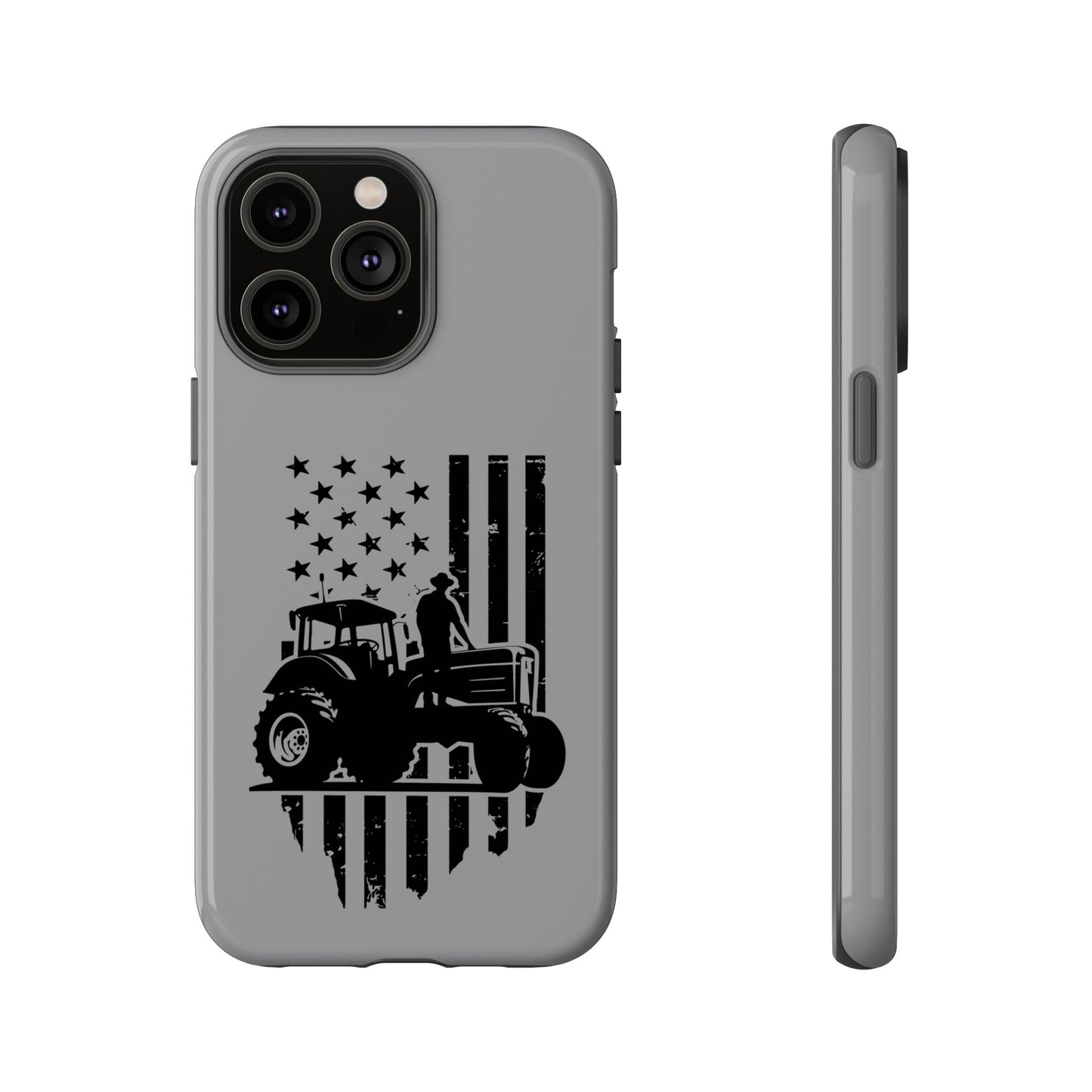Cell Phone Case | USA Tractor, Distressed Flag | For iPhone, Samsung Galaxy, and Google Pixel