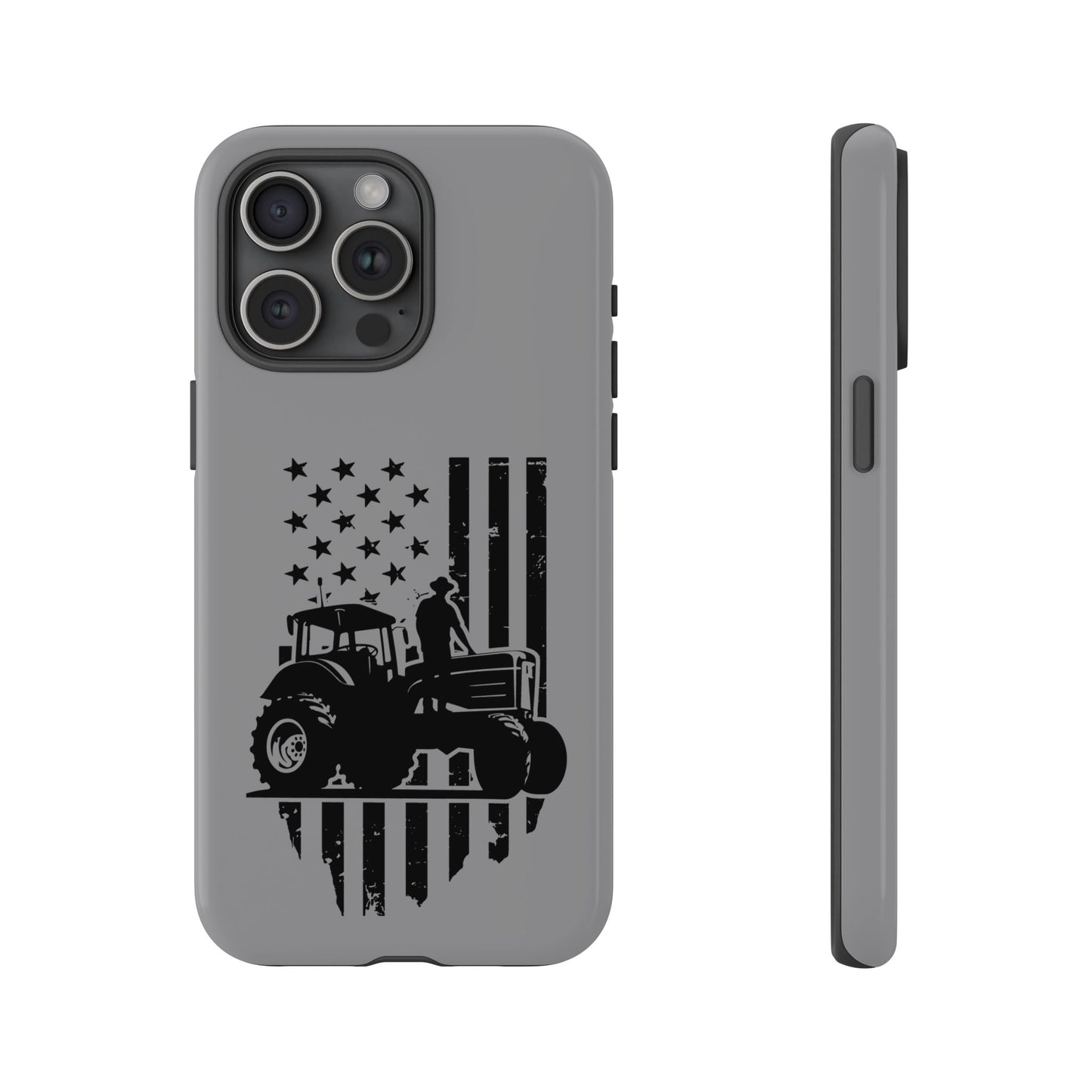 Cell Phone Case | USA Tractor, Distressed Flag | For iPhone, Samsung Galaxy, and Google Pixel