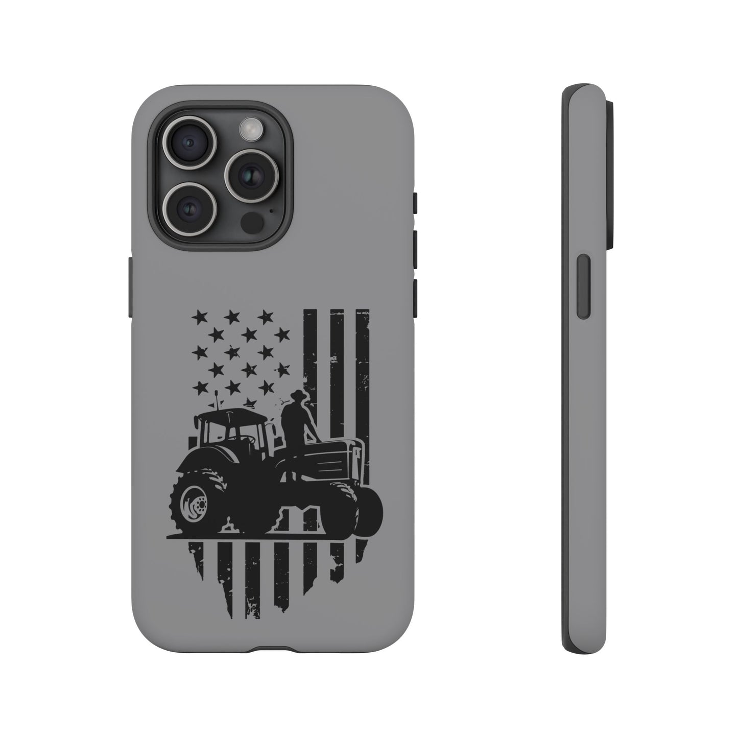 Cell Phone Case | USA Tractor, Distressed Flag | For iPhone, Samsung Galaxy, and Google Pixel