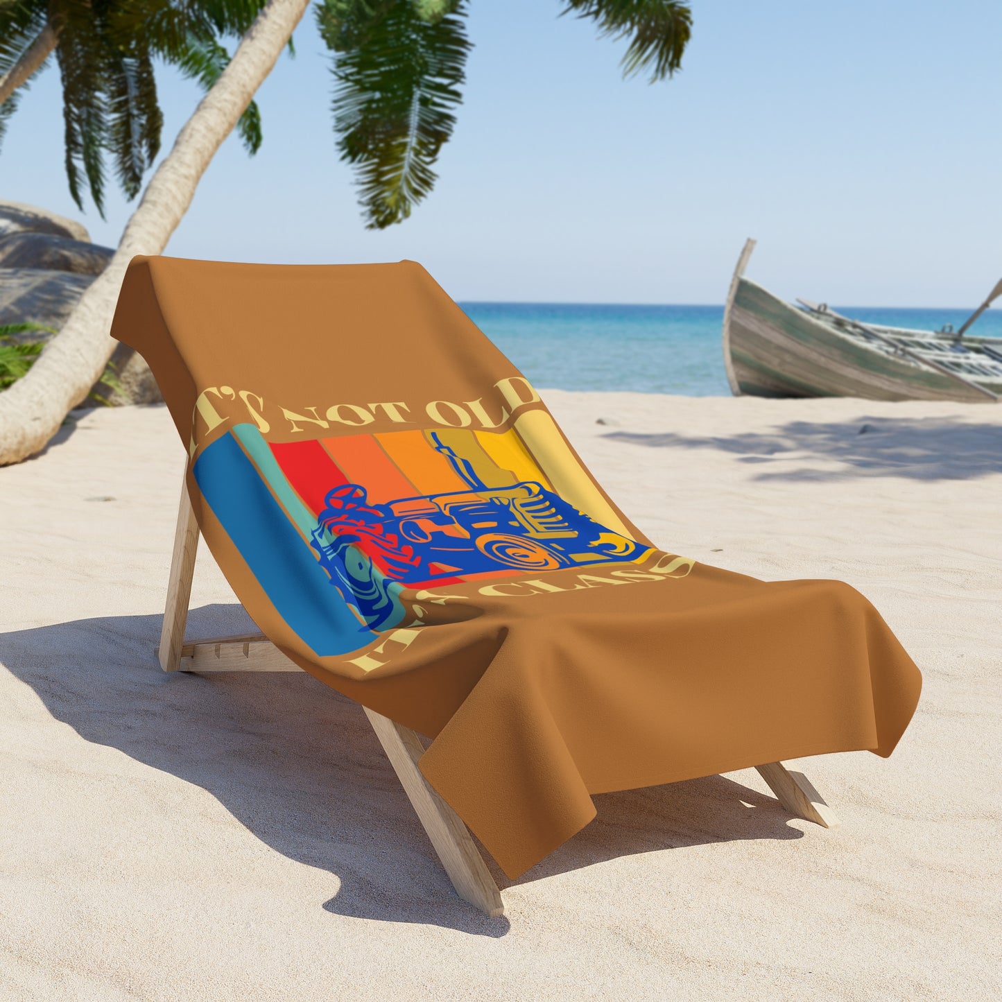 Oak Grove Expressions Beach Towel Big Size | It's Not Old It's Classic