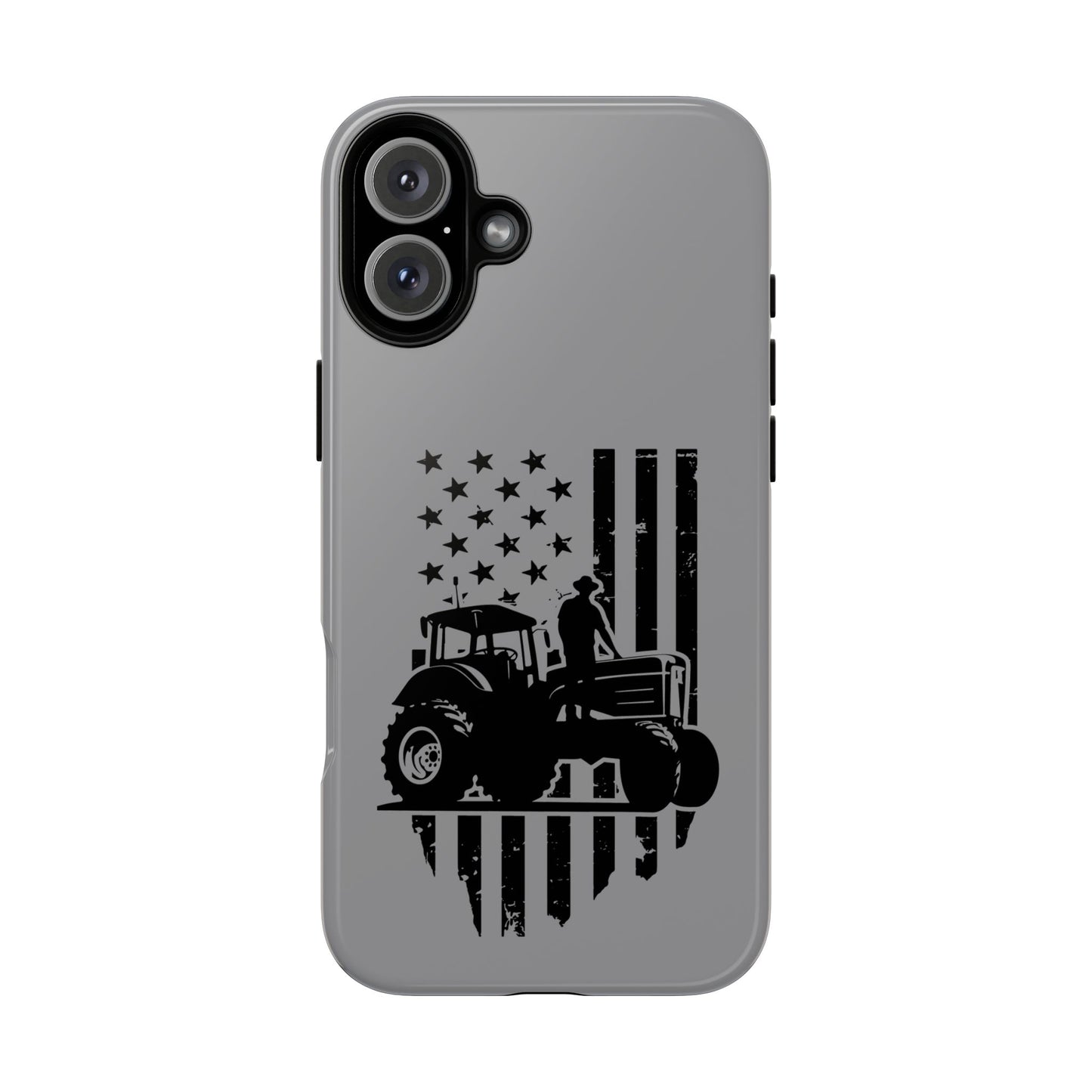 Cell Phone Case | USA Tractor, Distressed Flag | For iPhone, Samsung Galaxy, and Google Pixel