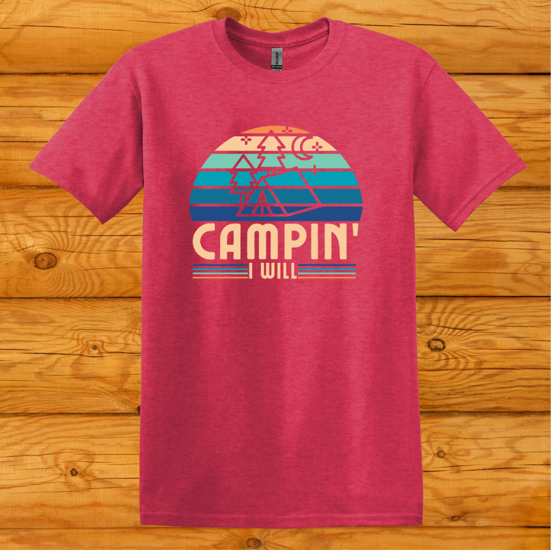 This is image of  Campin I Will T-Shirt version 8