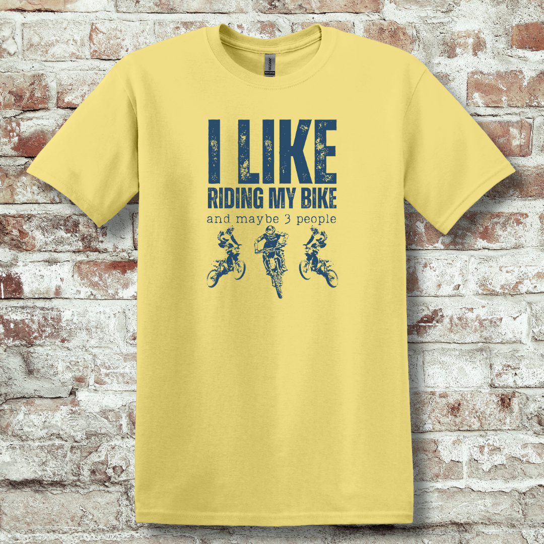This is image of  I Like Riding My Bike, Dirt Bike Version, T-Shirt version 2