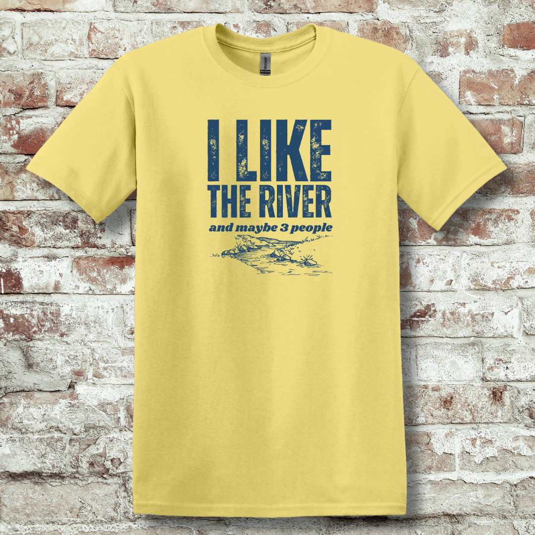 This is image of  I Like the River T-Shirt version 2