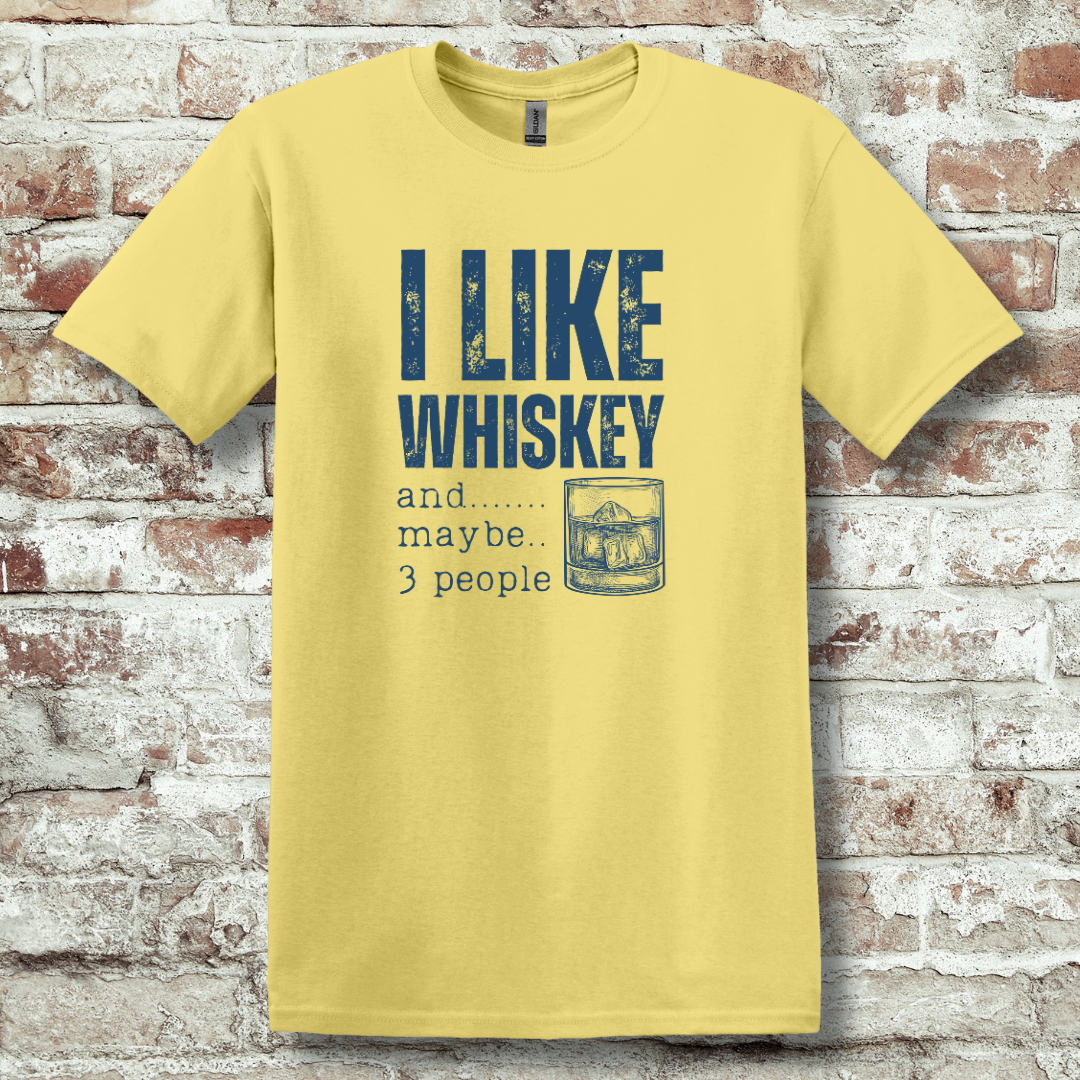This is image of  I Like Whiskey T-Shirt version 2