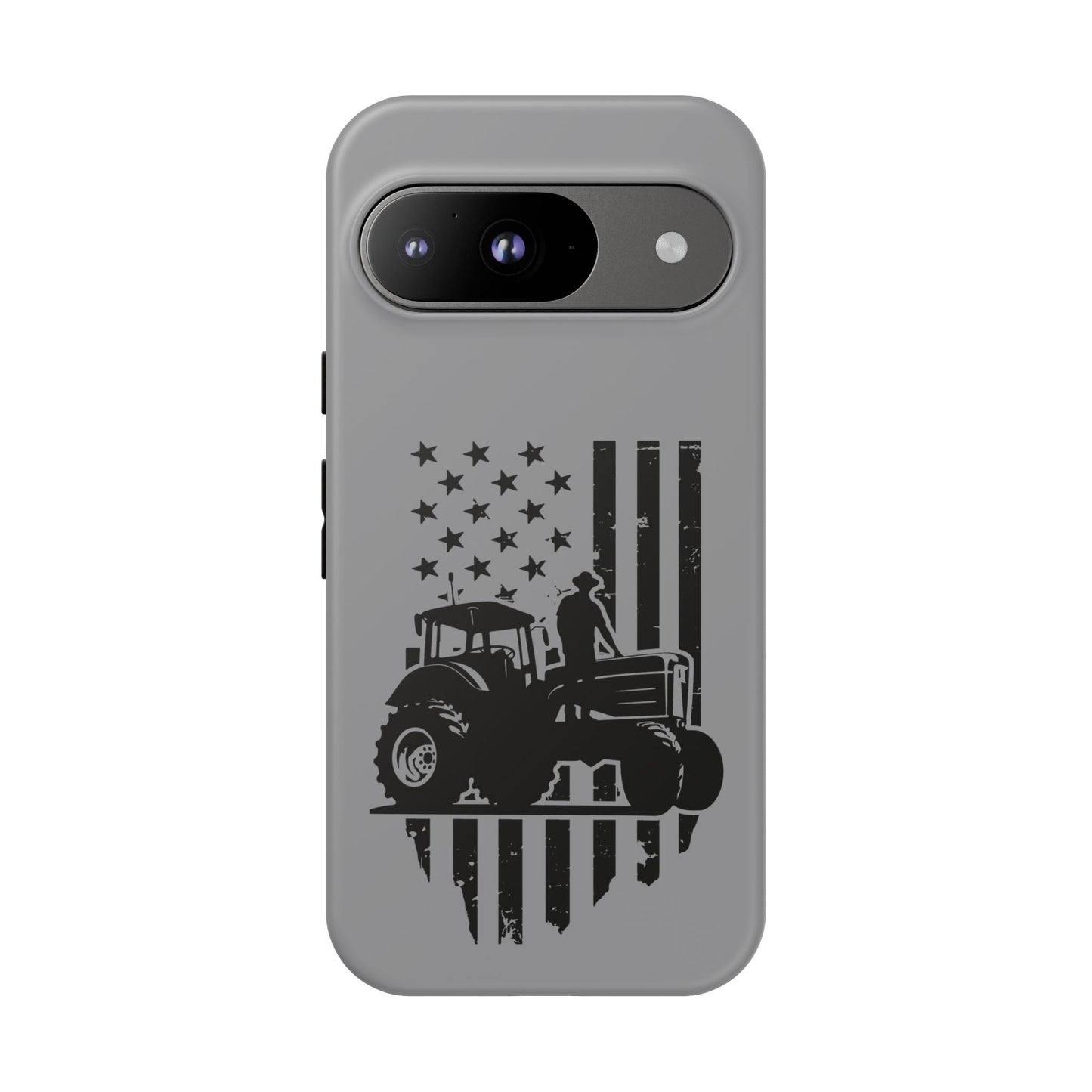 Cell Phone Case | USA Tractor, Distressed Flag | For iPhone, Samsung Galaxy, and Google Pixel