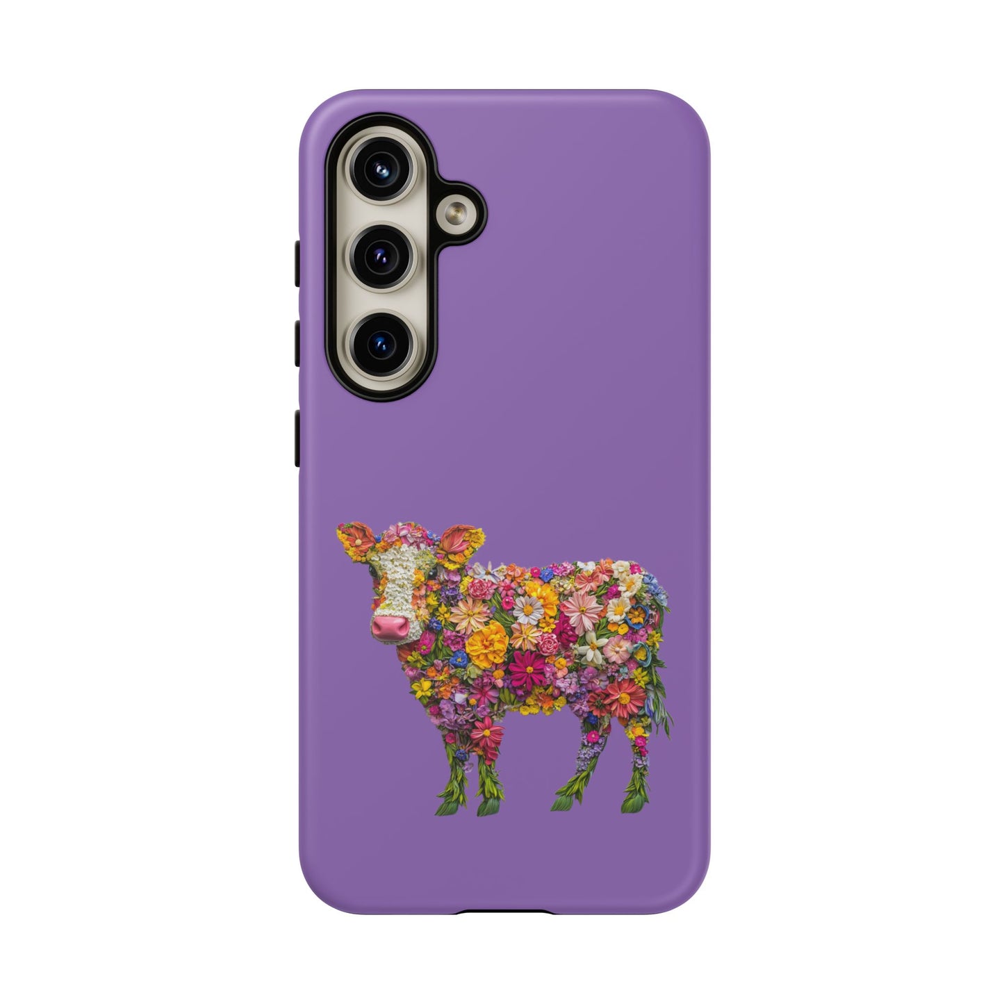 Cell Phone Case | Floral Cow | For iPhone, Samsung Galaxy, and Google Pixel