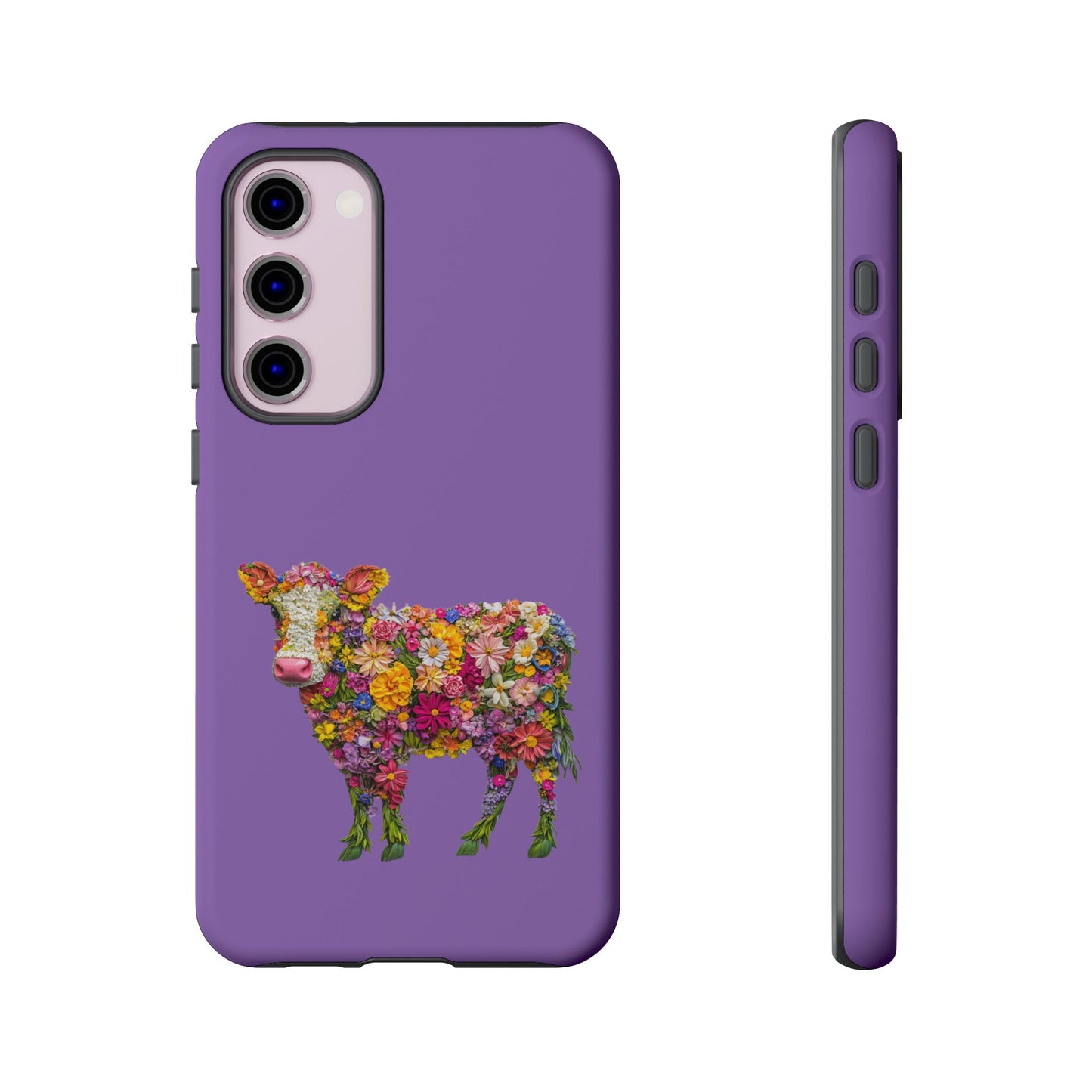 Cell Phone Case | Floral Cow | For iPhone, Samsung Galaxy, and Google Pixel
