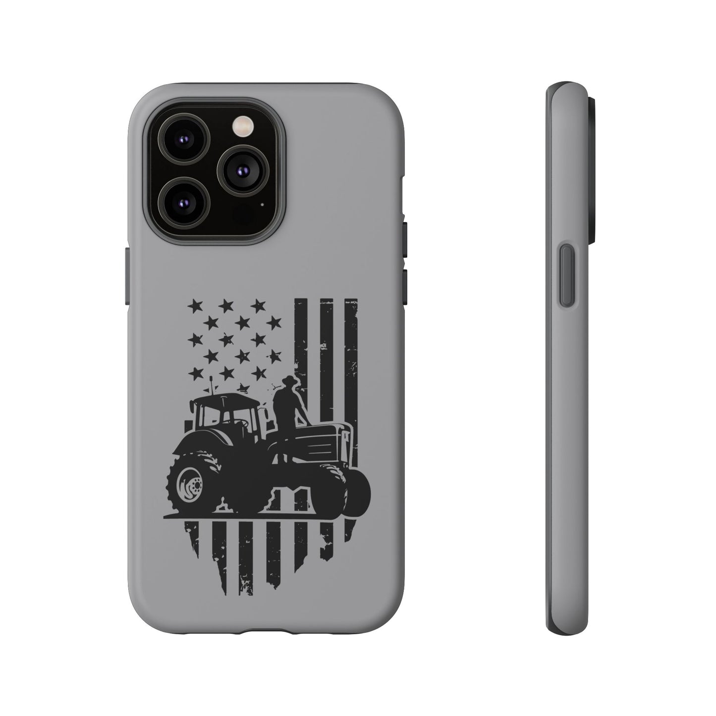 Cell Phone Case | USA Tractor, Distressed Flag | For iPhone, Samsung Galaxy, and Google Pixel