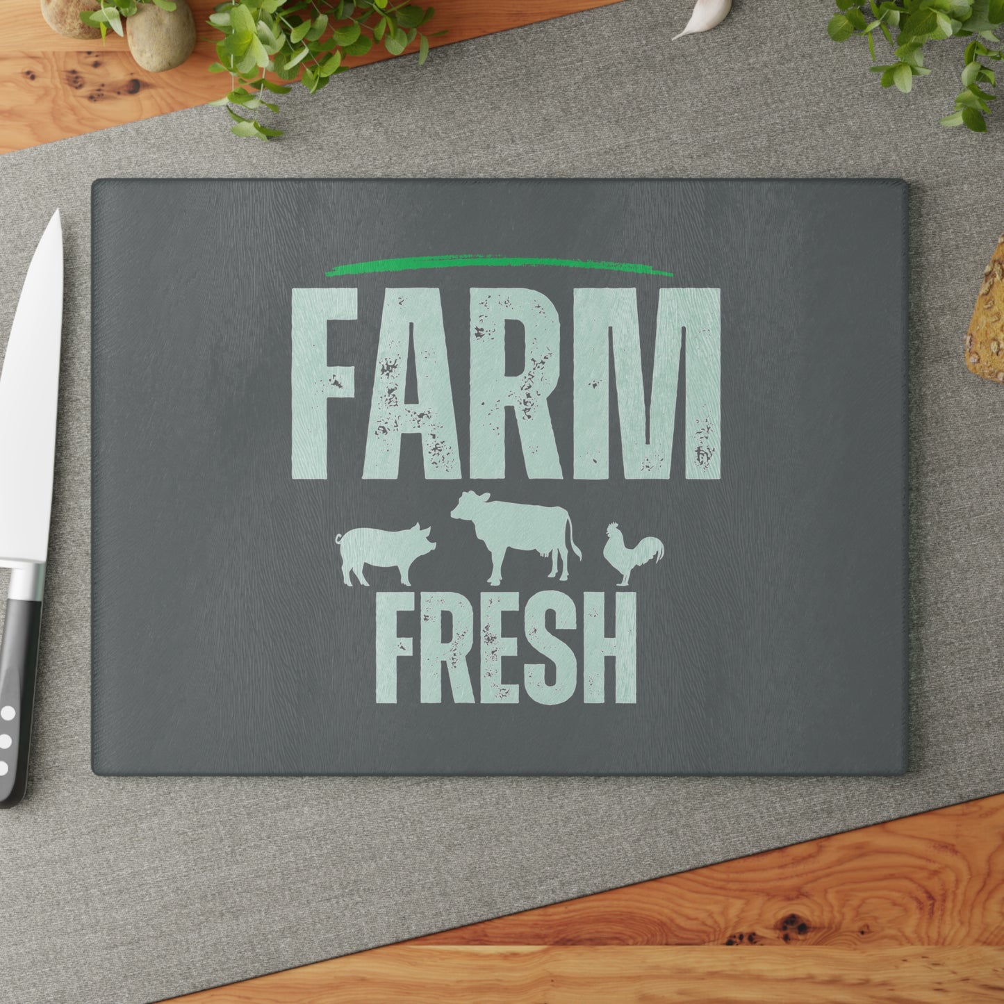 Glass Cutting Board - Farm Fresh