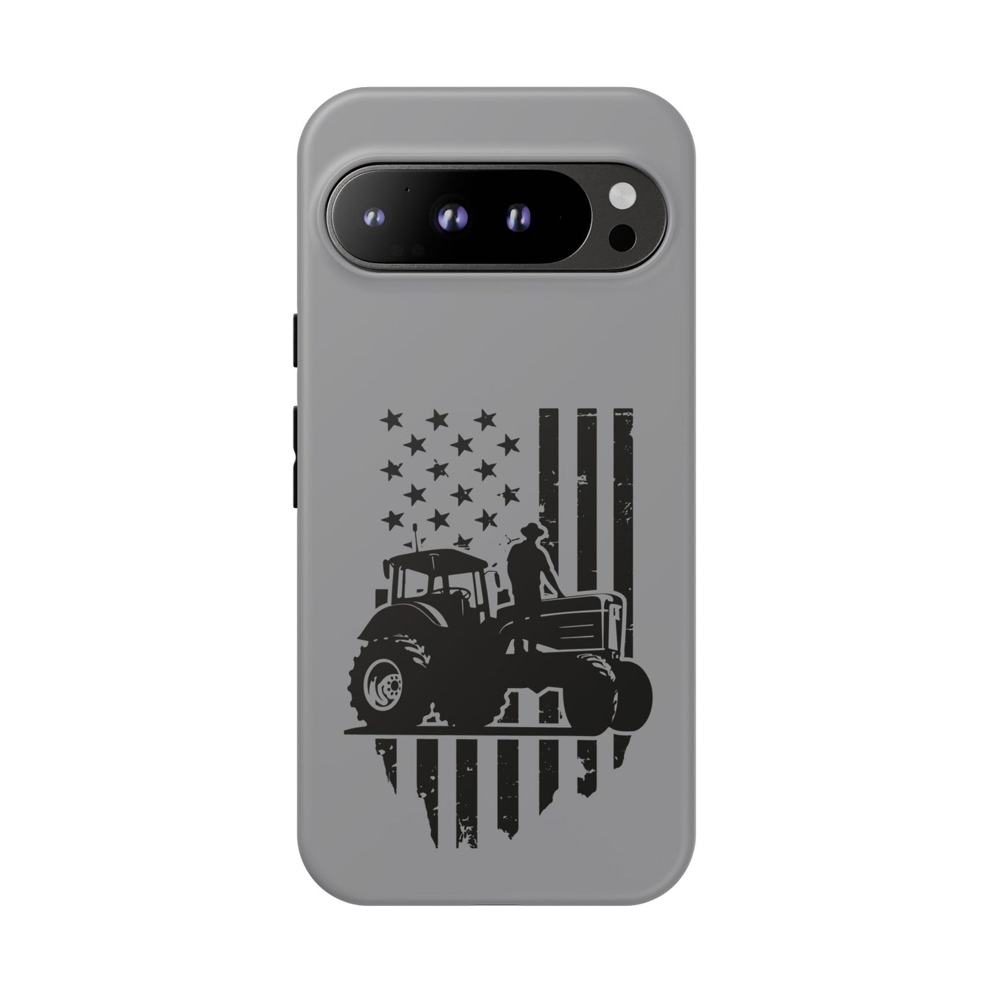 Cell Phone Case | USA Tractor, Distressed Flag | For iPhone, Samsung Galaxy, and Google Pixel