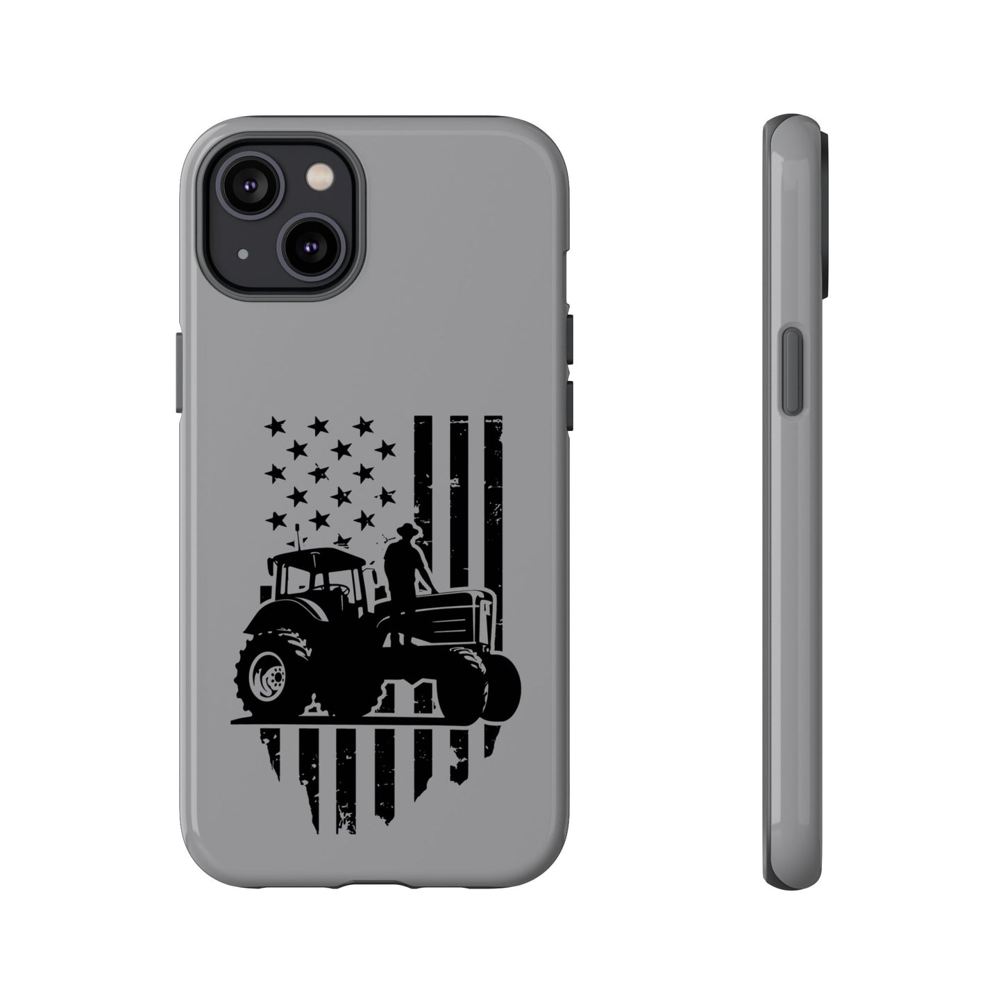 Cell Phone Case | USA Tractor, Distressed Flag | For iPhone, Samsung Galaxy, and Google Pixel