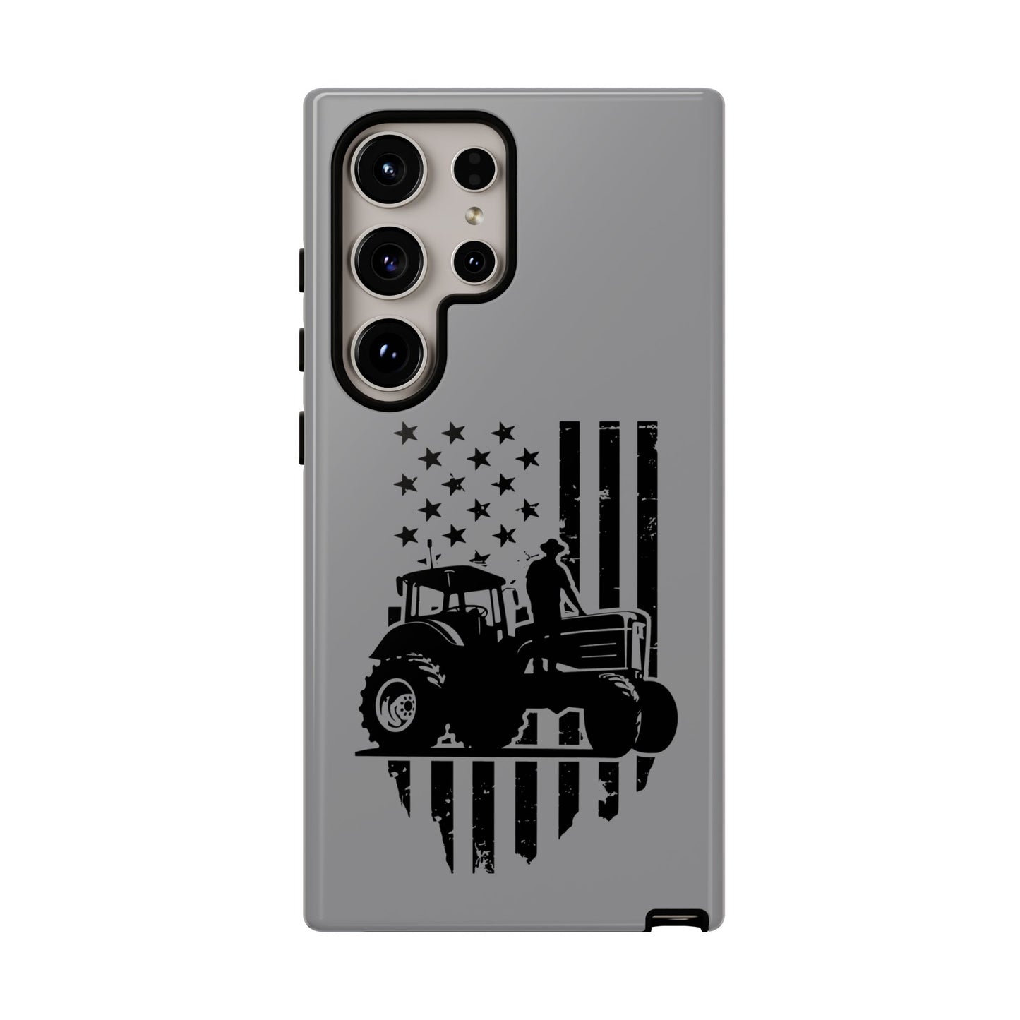 Cell Phone Case | USA Tractor, Distressed Flag | For iPhone, Samsung Galaxy, and Google Pixel