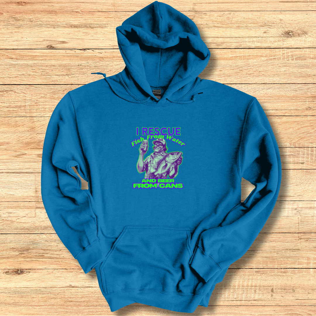 I Rescue Fish From Water Long-Sleeve Hoodie | Funny Fishing Shirts