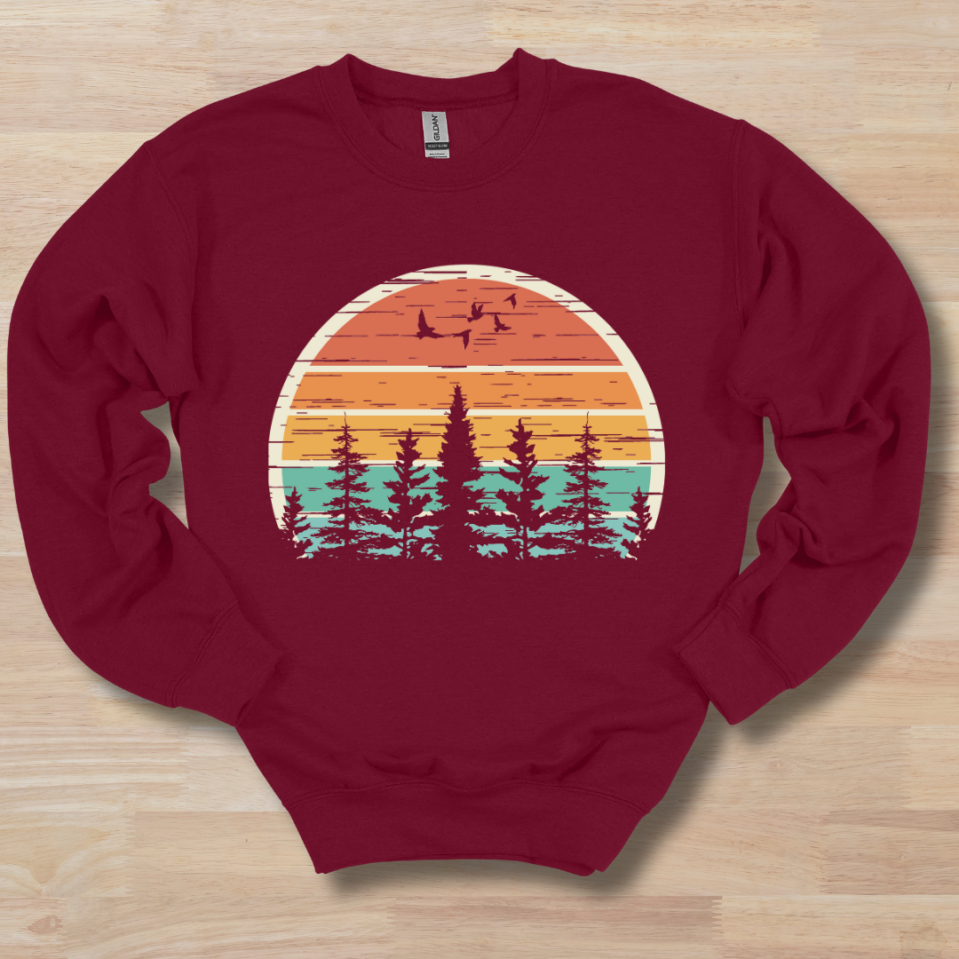 Nature Retro Vibe Sweatshirt | Camping Gift Ideas