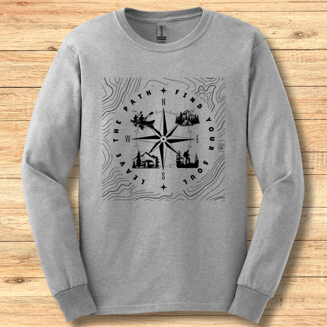 Leave The Path Find Your Soul Long Sleeve Tee | Camping Gift Ideas