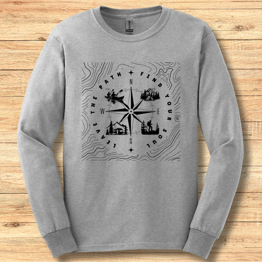 Leave The Path Find Your Soul Long Sleeve Tee | Camping Gift Ideas