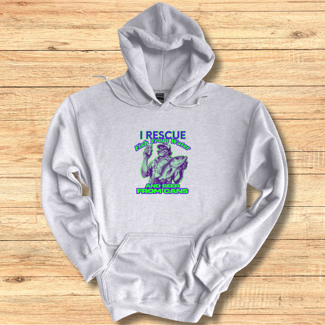 I Rescue Fish From Water Long-Sleeve Hoodie | Funny Fishing Shirts