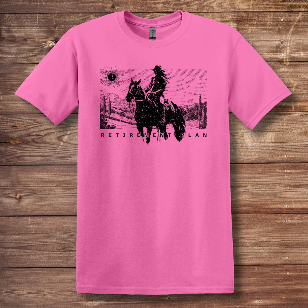 Horseback Retirement Plan Female T-Shirt | Retirement Gift