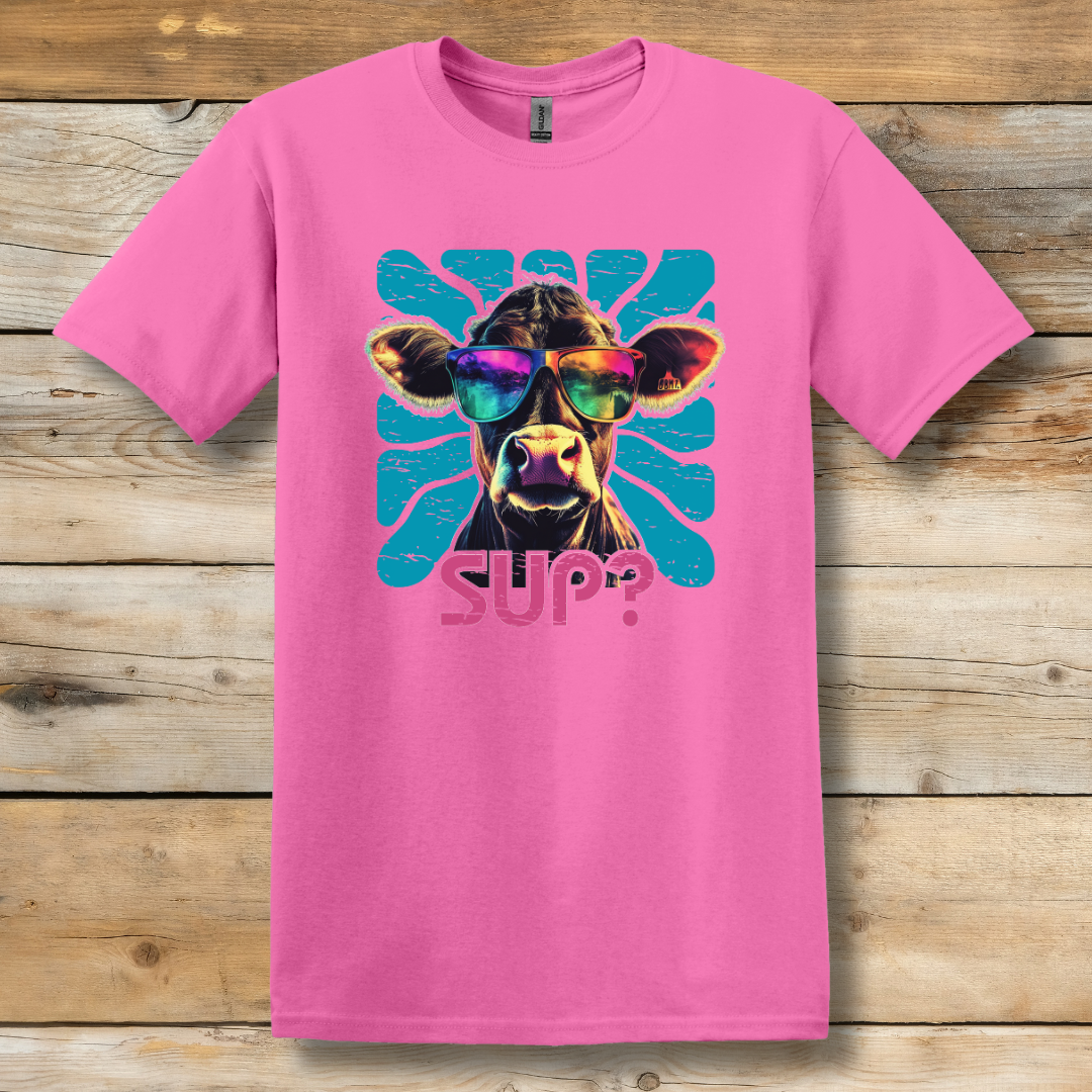 Cow Sup? T-Shirt | Farmer T-Shirts Funny