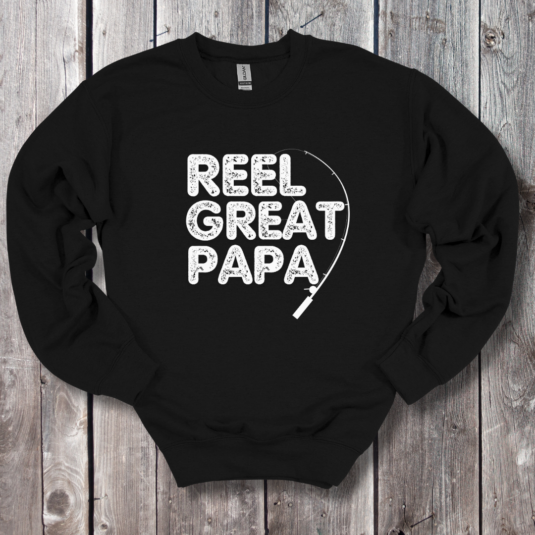 Reel Great Papa Fishing Sweatshirt