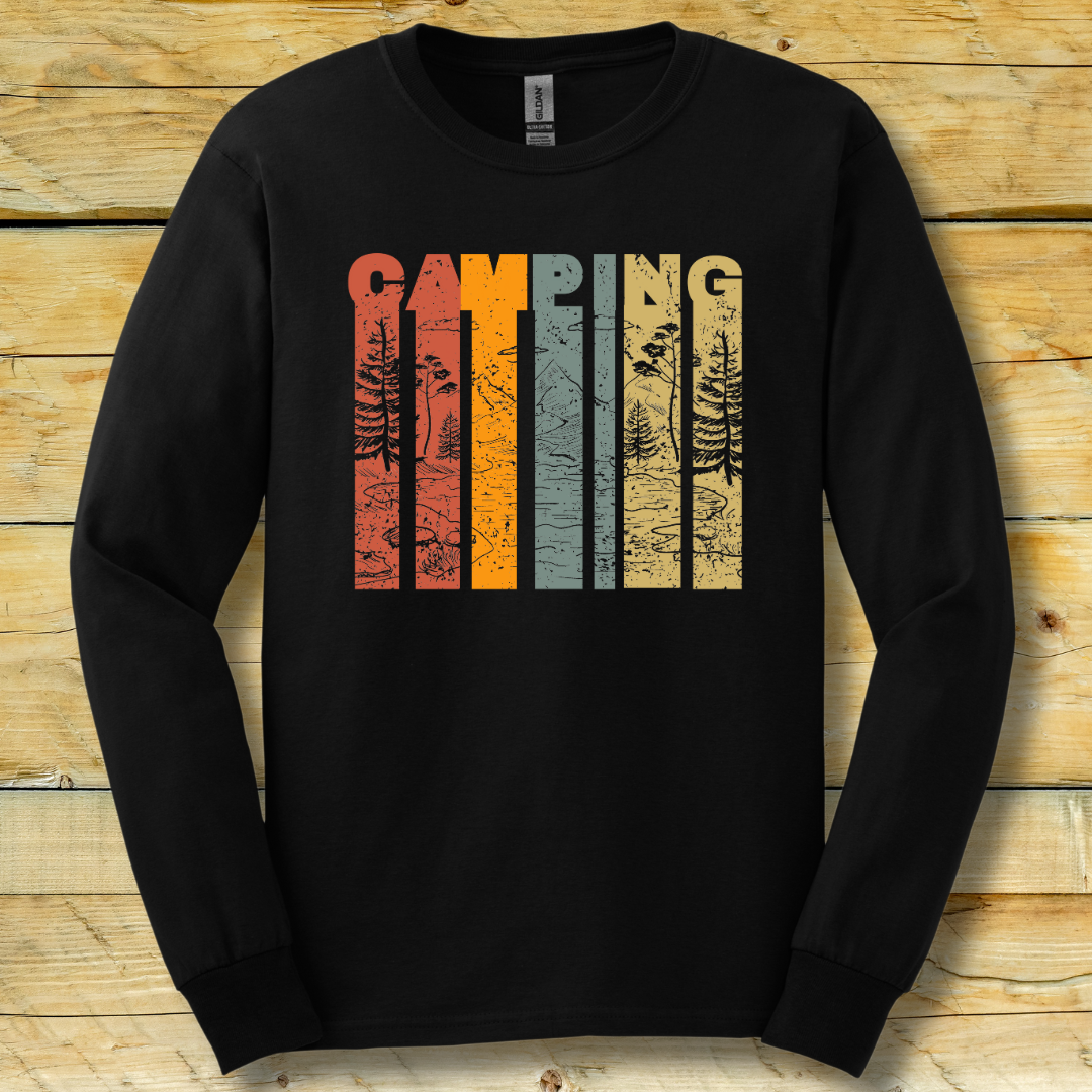 Camping Grunge Long Sleeve Tee | Camping Gift Ideas