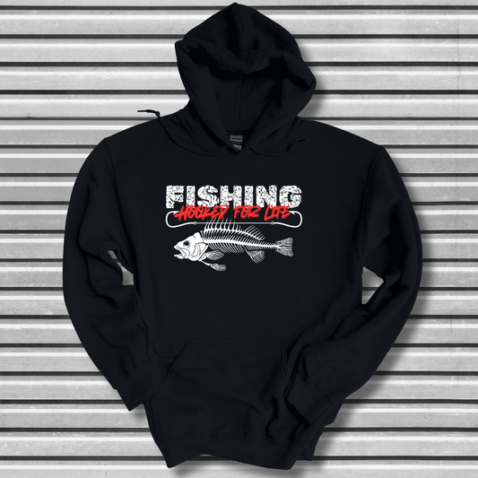 Fishing Hooked For Life Long-Sleeve Hoodie | Best Fishing Gifts