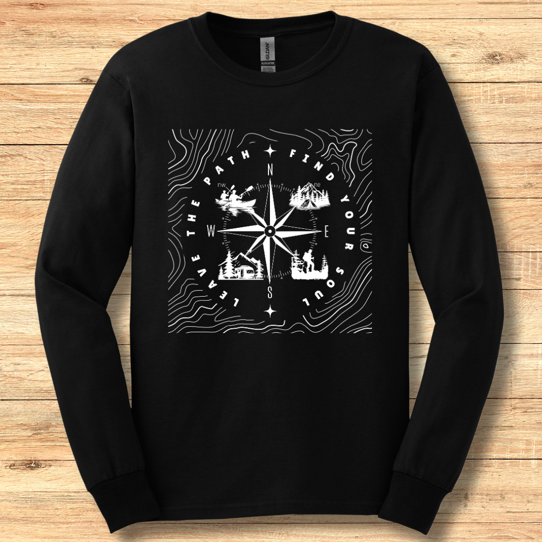 Leave The Path Find Your Soul Long Sleeve Tee | Camping Gift Ideas