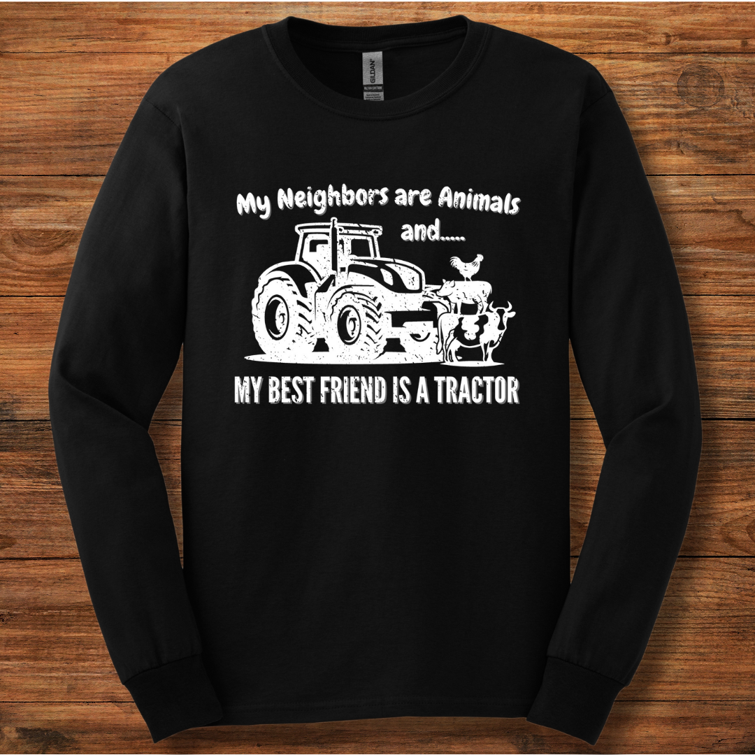 My Neighbors Are Animals Long Sleeve Tee | Farmer Gift