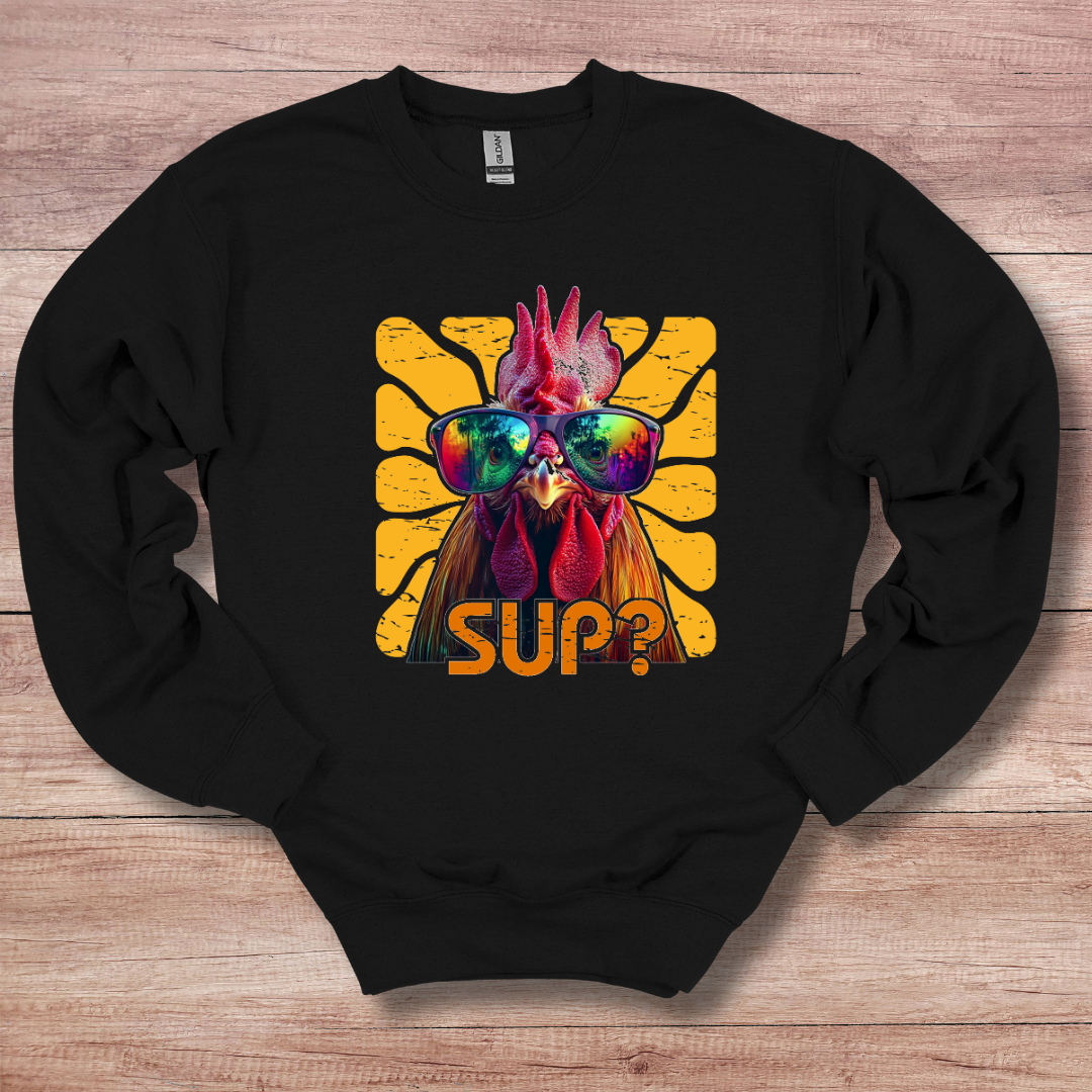 Rooster Sup? Sweatshirt | Farmer Gift