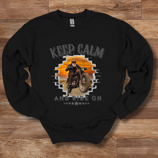 Keep Calm and Ride On Sweatshirt