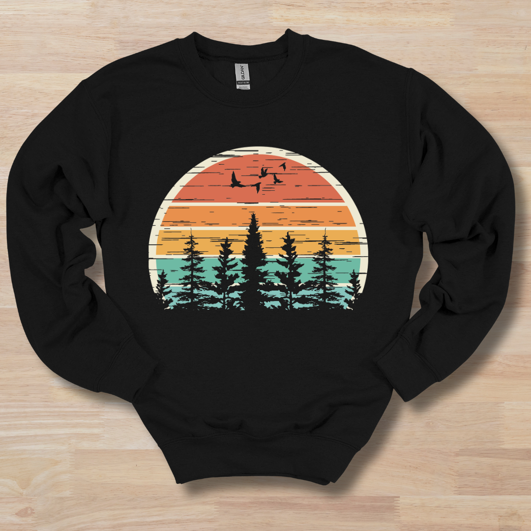 Nature Retro Vibe Sweatshirt | Camping Gift Ideas