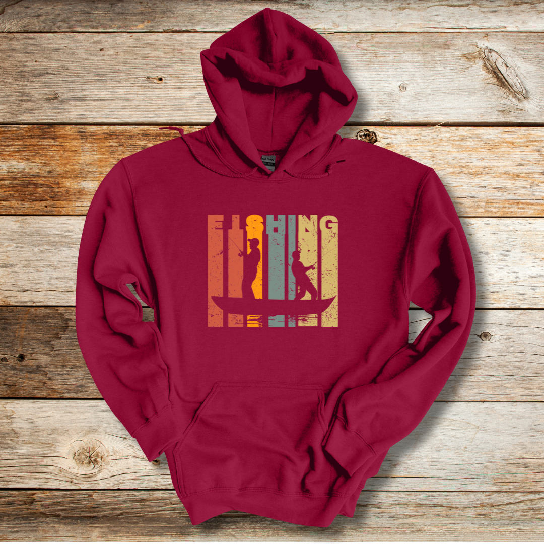 Fishing Grunge Long-Sleeve Hoodie