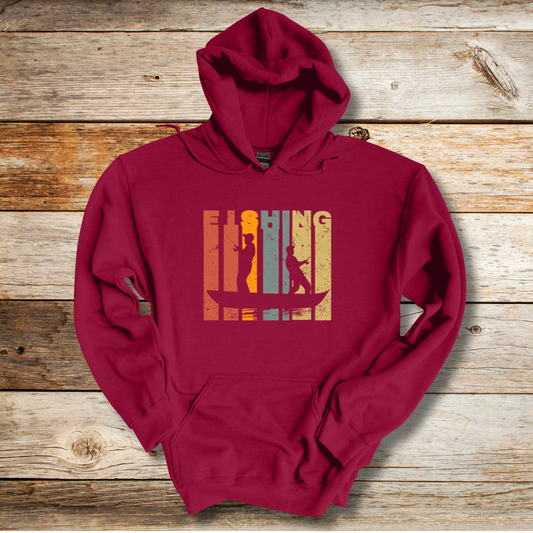 Fishing Grunge Long-Sleeve Hoodie