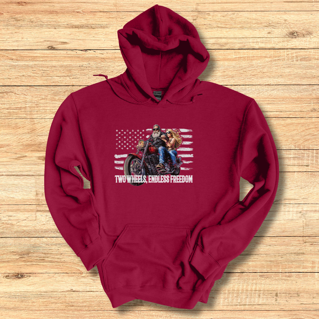 Two Wheels, Endless Freedom Long-Sleeve Hoodie