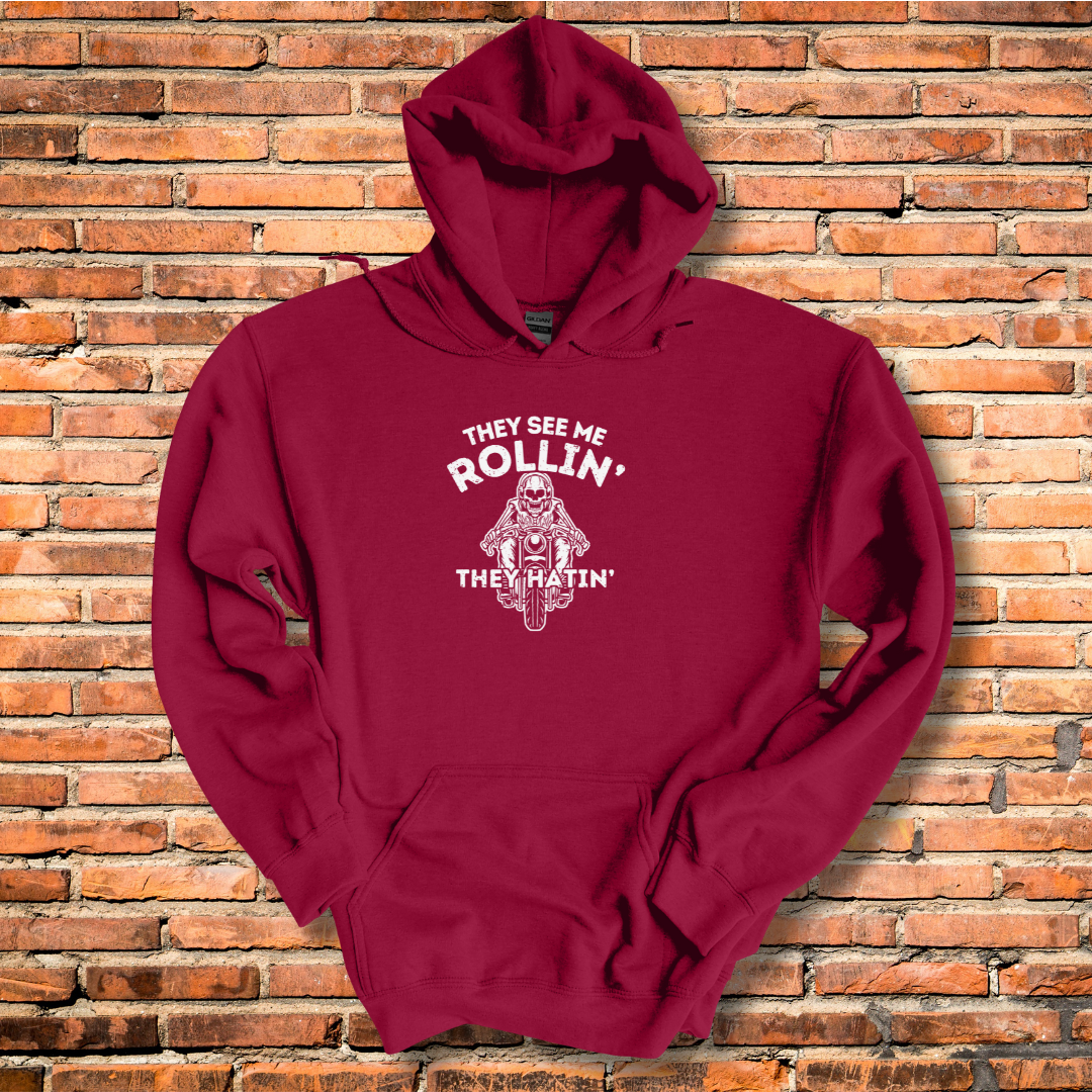 They See Me Rollin They Hatin Motorcycle Hoodie | Biker Gift