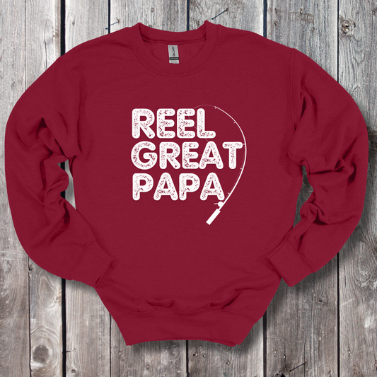 Reel Great Papa Fishing Sweatshirt