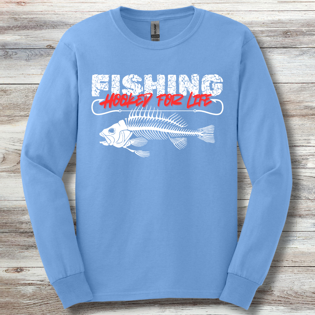 Fishing Hooked For Life Long Sleeve Tee | Best Fishing Gifts