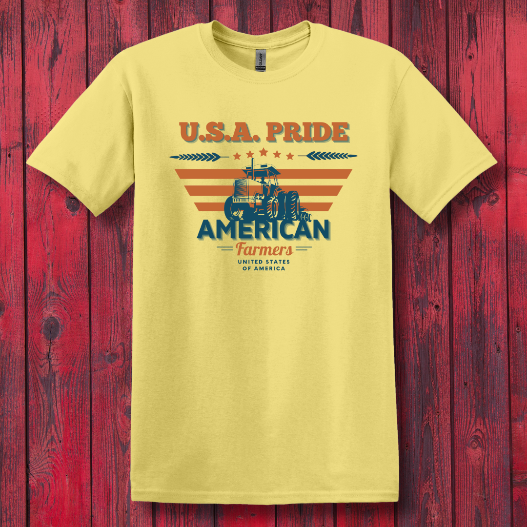 USA Pride American Farmers T-Shirt | Farmer Gift