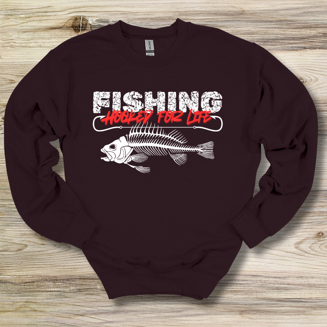 Fishing Hooked For Life Sweatshirt | Best Fishing Gifts