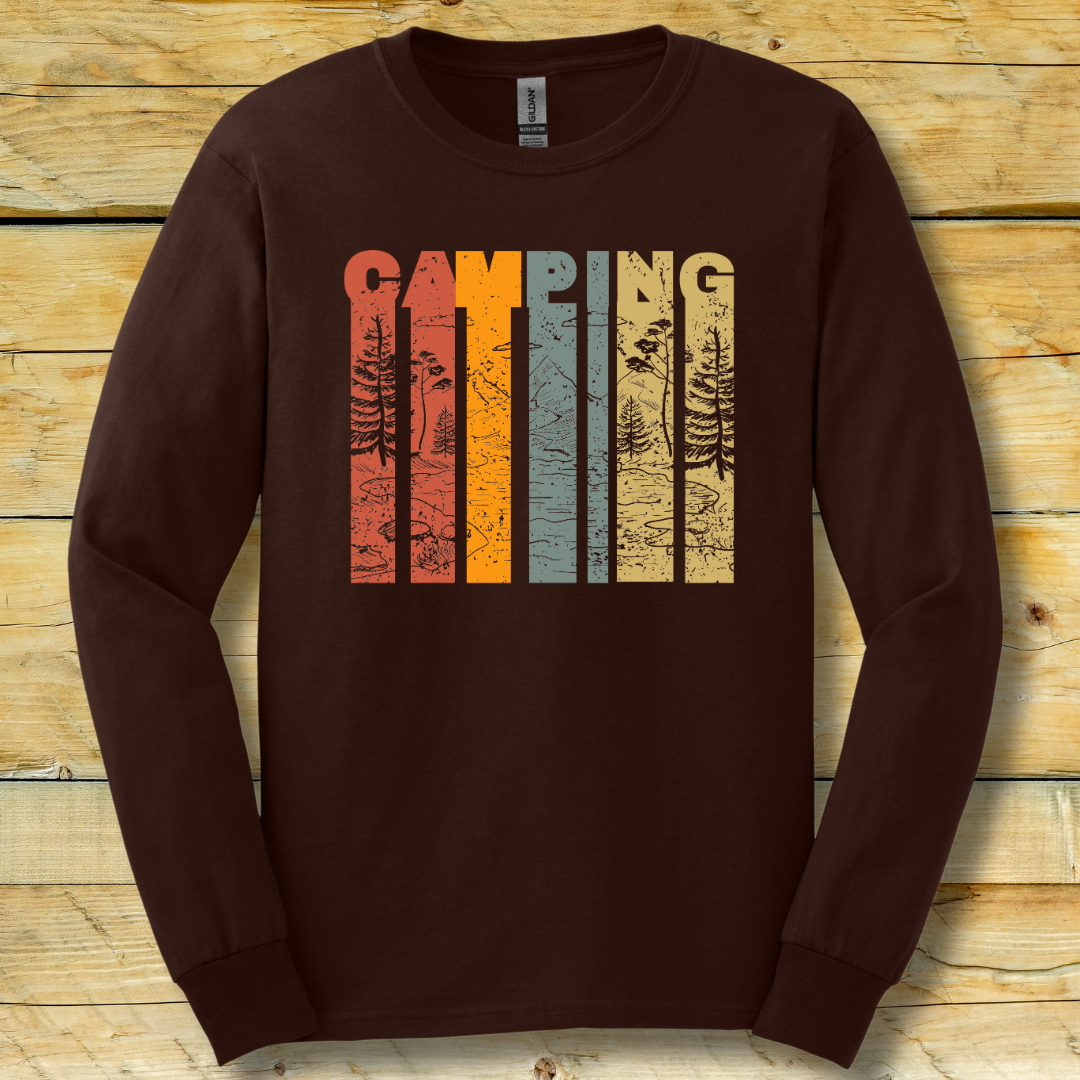 Camping Grunge Long Sleeve Tee | Camping Gift Ideas