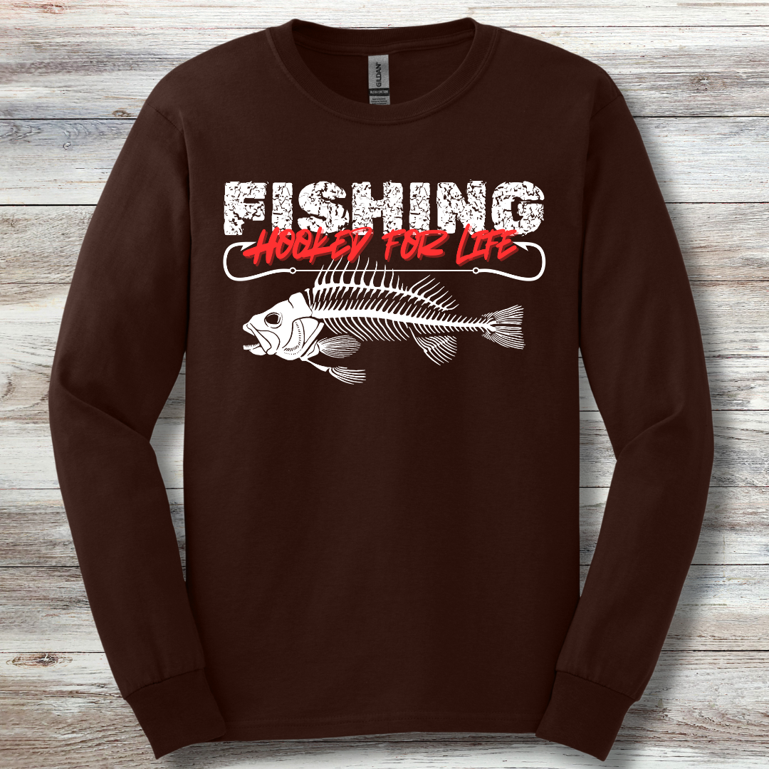 Fishing Hooked For Life Long Sleeve Tee | Best Fishing Gifts