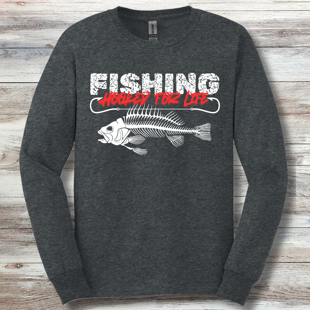 Fishing Hooked For Life Long Sleeve Tee | Best Fishing Gifts