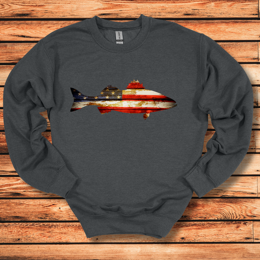 Distressed Bass Flag Sweatshirt