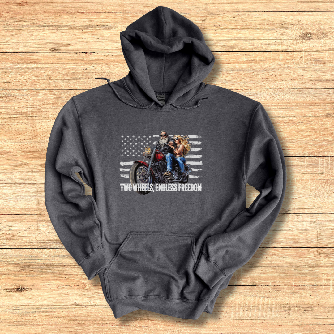 Two Wheels, Endless Freedom Long-Sleeve Hoodie