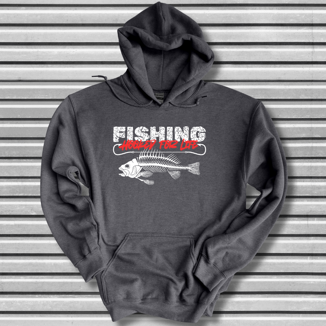 Fishing Hooked For Life Long-Sleeve Hoodie | Best Fishing Gifts