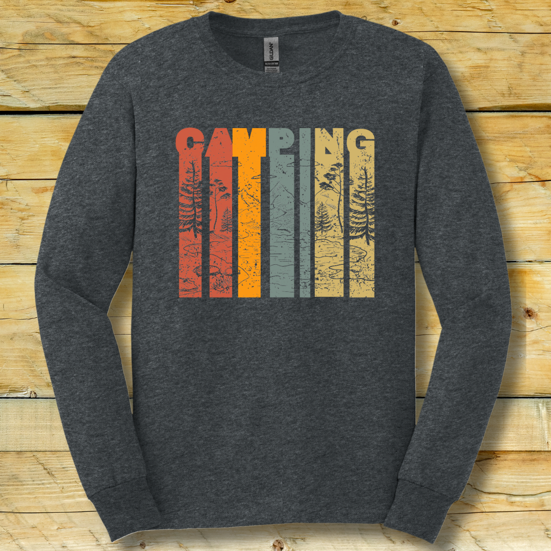 Camping Grunge Long Sleeve Tee | Camping Gift Ideas